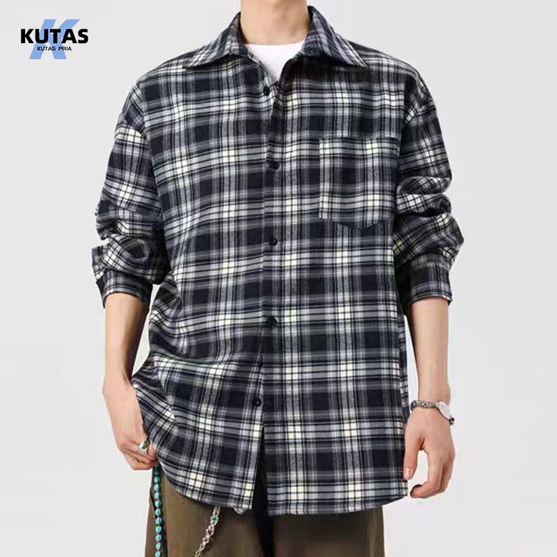 Kemeja Flanel Pria Lengan Panjang Kotak Kotak Premium Kemeja Jumbo Terbaru Unisex
