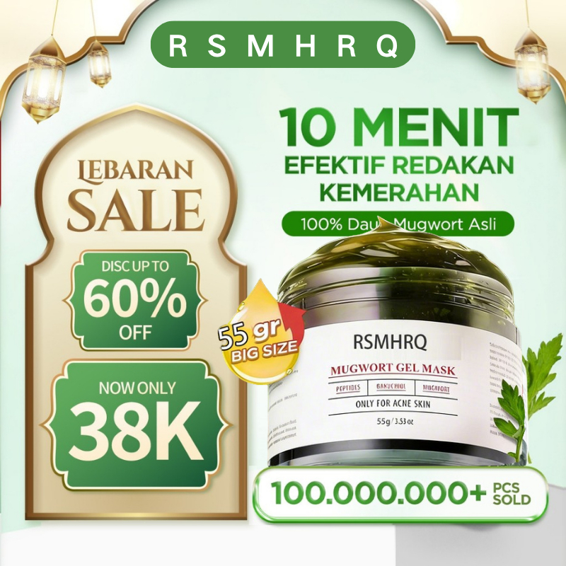 [BPOM]Advanced Mugwort Gel Mask – Face Mask Gel Masker Wajah untuk Kulit Berjerawat skincare dan men