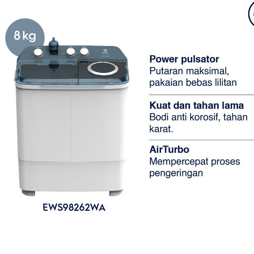 MESIN CUCI ELECTROLUX 2 TABUNG PENGIRIMAN KARGO