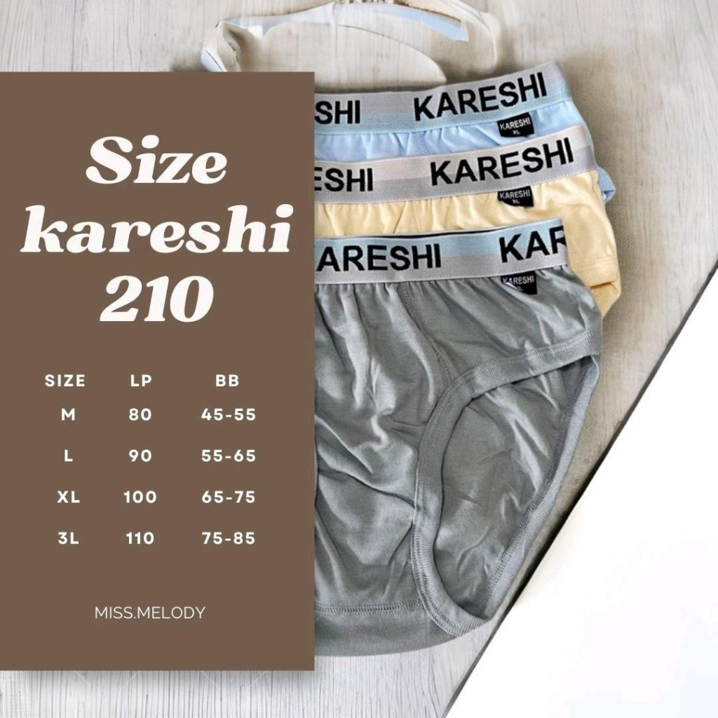 SETENGAH LUSIN (6PCS) Celana Dalam Pria Sempak Laki Kareshi Karet Boxer 210
