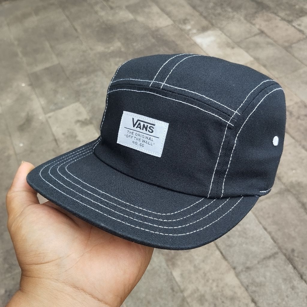 Topi 5panel VANS ORIGINAL hitam
