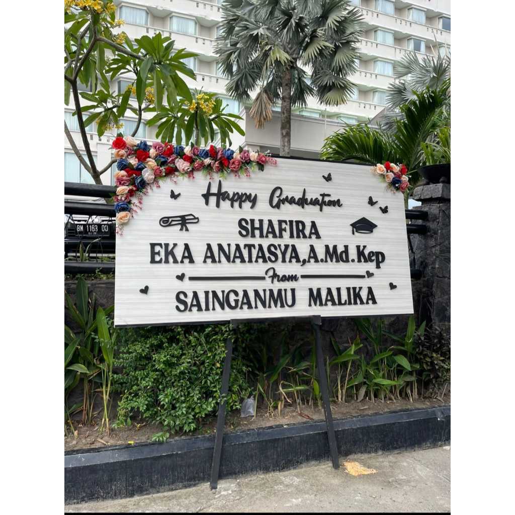 RENTAL / SEWA PAPAN BUNGA RUSTIC PAPAN BUNGA RUSTIK LENGKAP