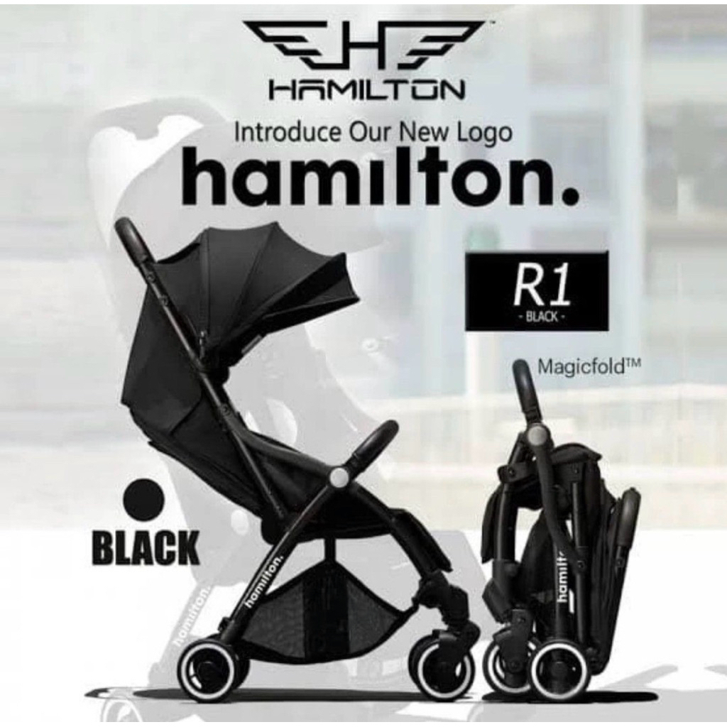 Preloved Stroller Hamilton R1 Black (Bonus Hamilton Mosquito Net)