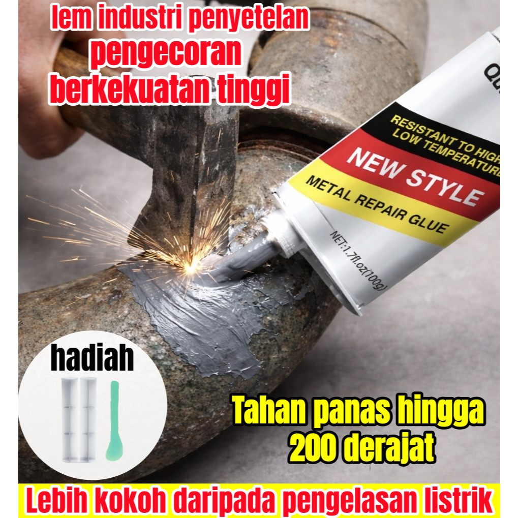 lem besi super kuat tahan panas lem epoxy super kuat lem pipa bocor super kuat lem besi ab 100g Radi
