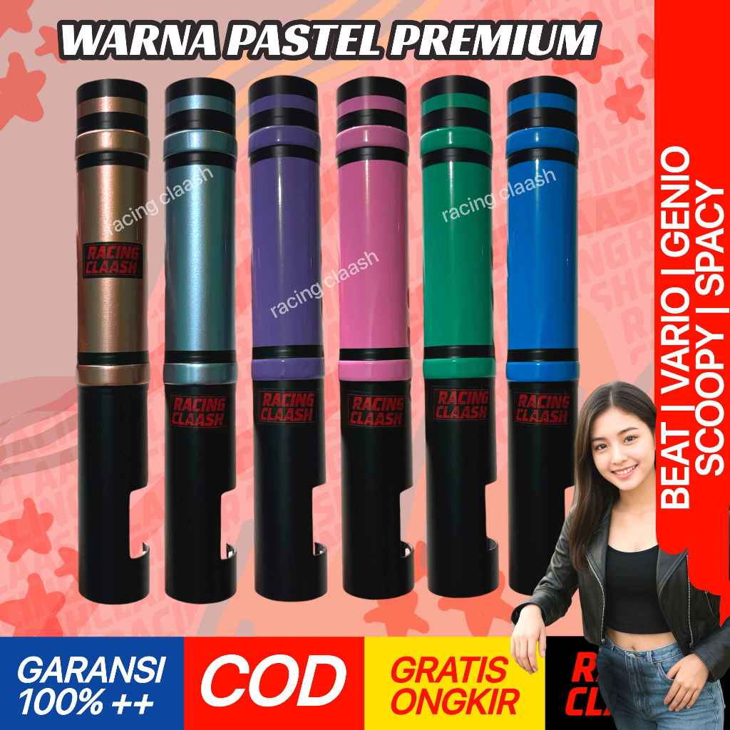 Racing Claash Cover Shock Depan Beat Vario Scoopy Spacy Genio Warna Pastel Premium 110 125 150 160 K