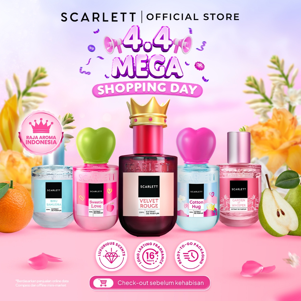 Scarlett Whitening Extrait De Parfume 30ml - Parfum Wangi Soft Tahan Lama Best Seller - Dreamy / Swe
