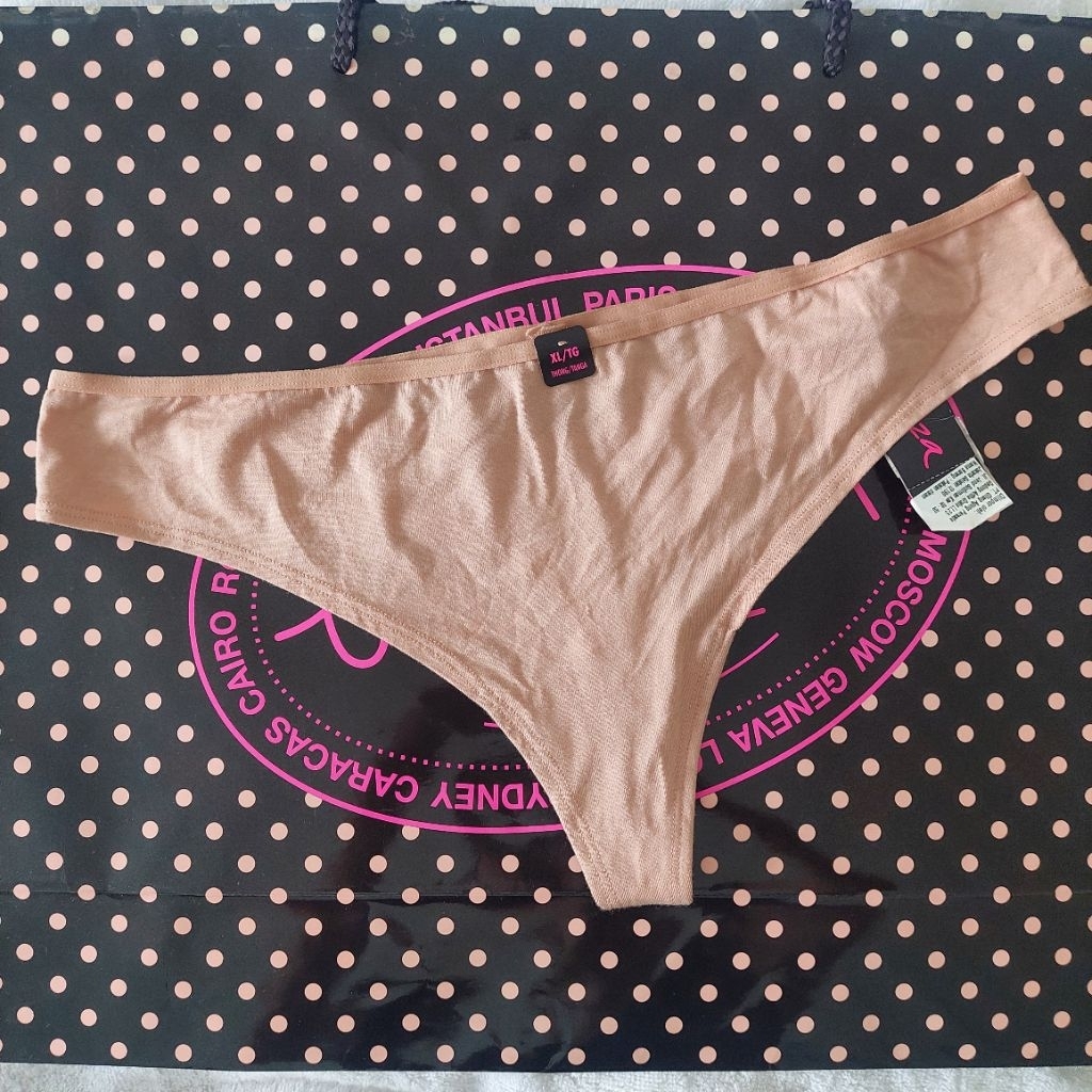 Myu88_Jual La Senza Thong size XL warna coklat  Bahan Lenzing Modal serap keringat lembut halus
