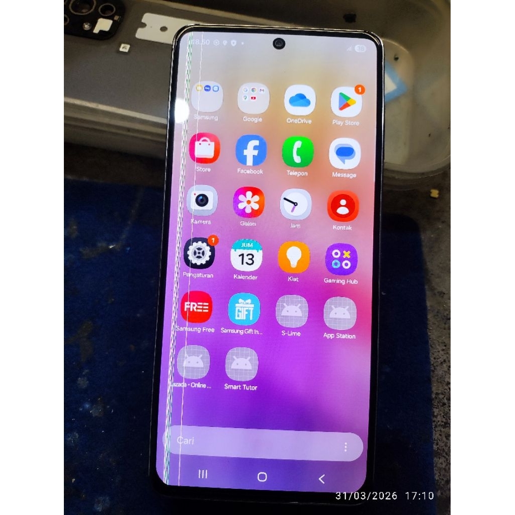 lcd samsung a73 5G ori copotan minus garis