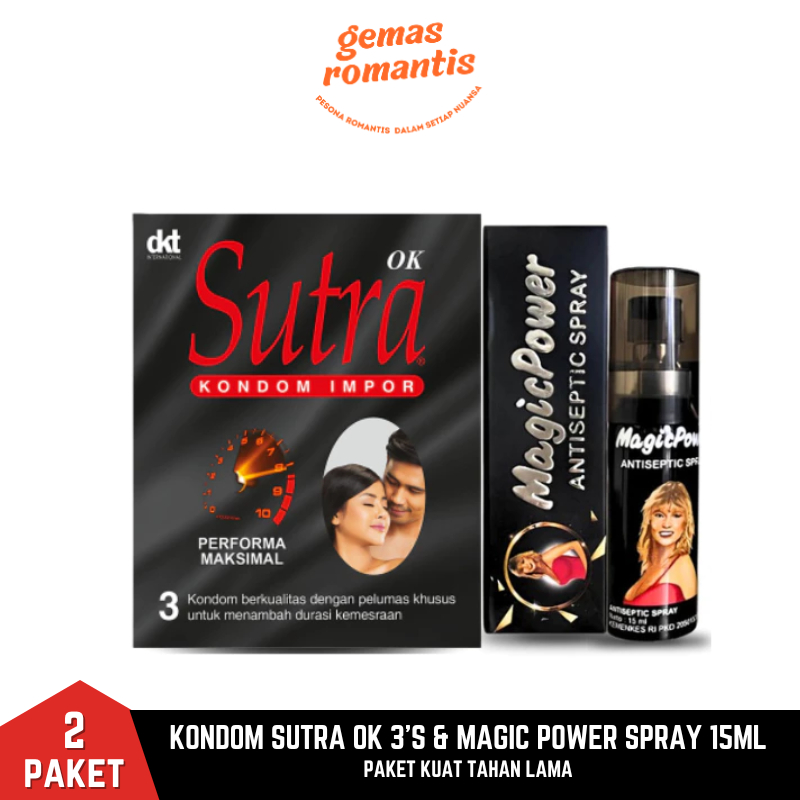 Tisu Magic Power Spray 15mL Semprot Original & Kondom Sutra Ok Tahan lama isi 3 pcs