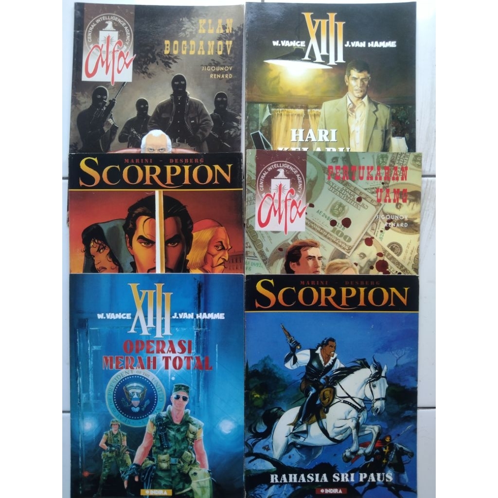 Komik Jadul Komik Lebar Indira OPERASI MERAH TOTAL, SCORPION, KLAM BOGDANOV, PERTUKARAN UANG & HARI 