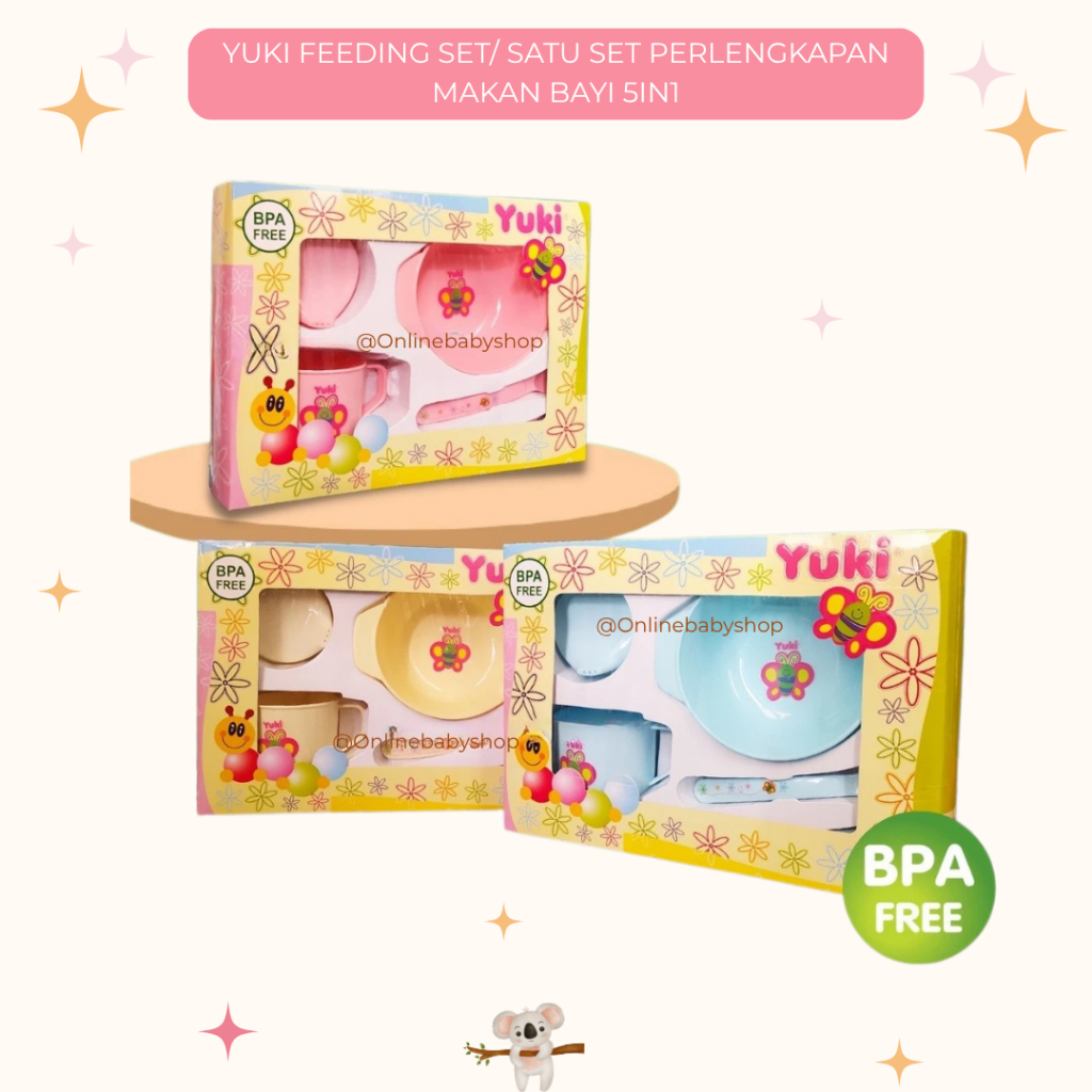 YUKI 5IN1 Feeding Set Peralatan Makan Bayi Baby Gift Set