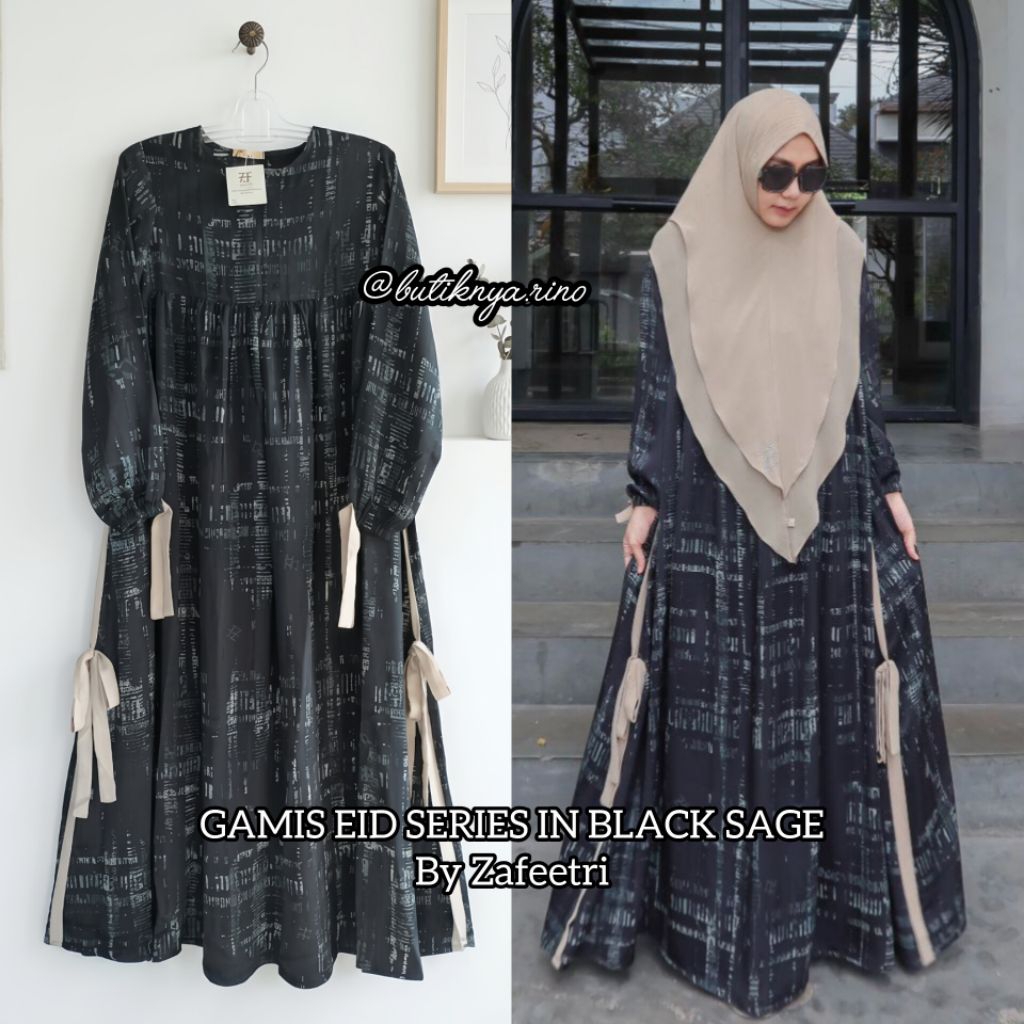 GAMIS EID SERIES BY ZAFEETRI (GAMIS SAJA) // GAMIS SYARI PRINTING PREMIUM