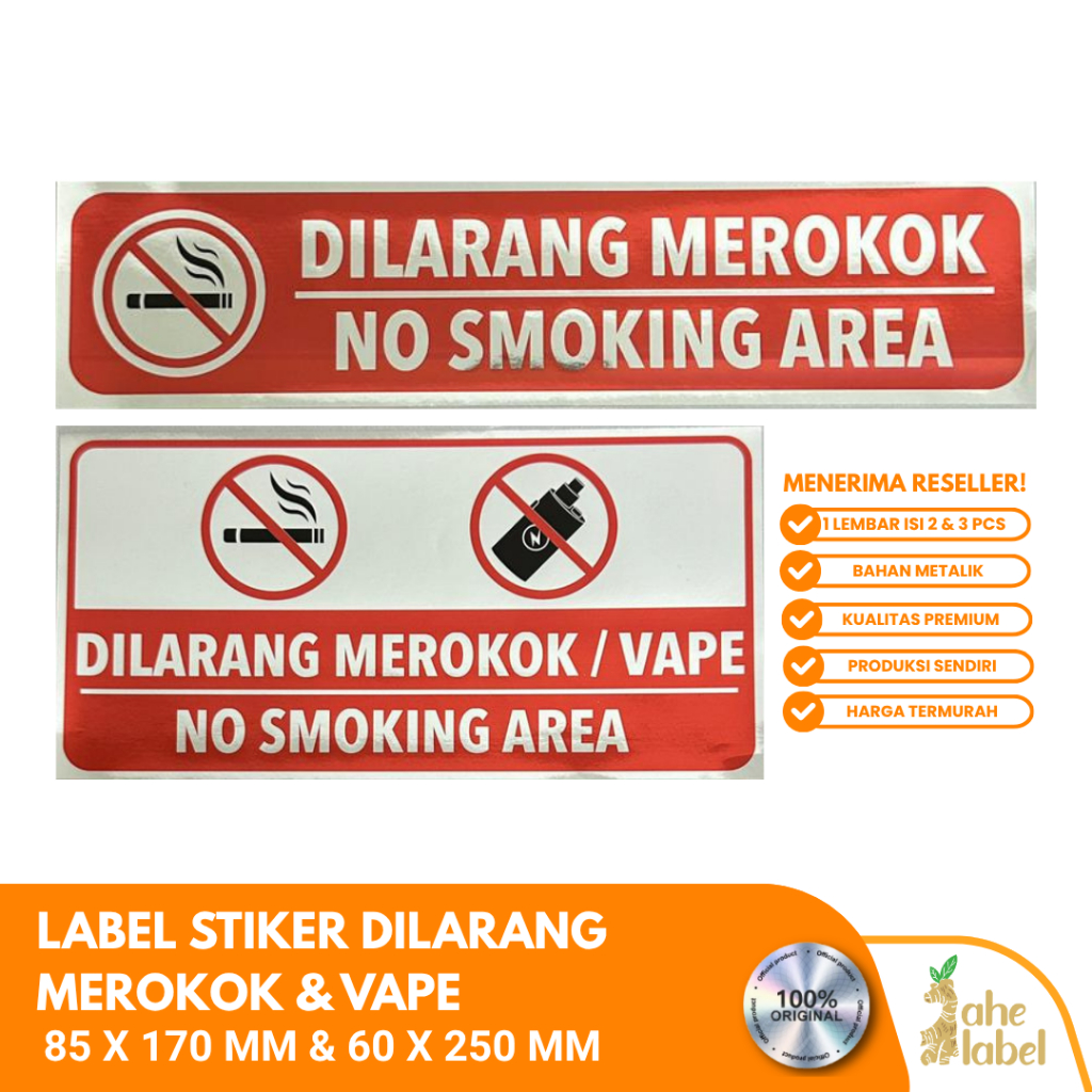 Stiker Dilarang Merokok/Sticker Dilarang Merokok/Sticker No Smoking