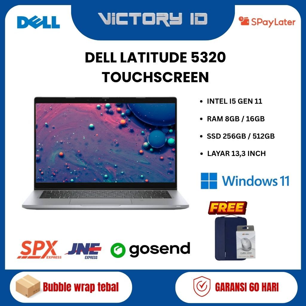 LAPTOP DELL LATITUDE 5320 INTEL CORE I5-1135G7 INTEL IRIS XE GRAPICHS RAM 16GB SSD 512GB TOUCHSREEN