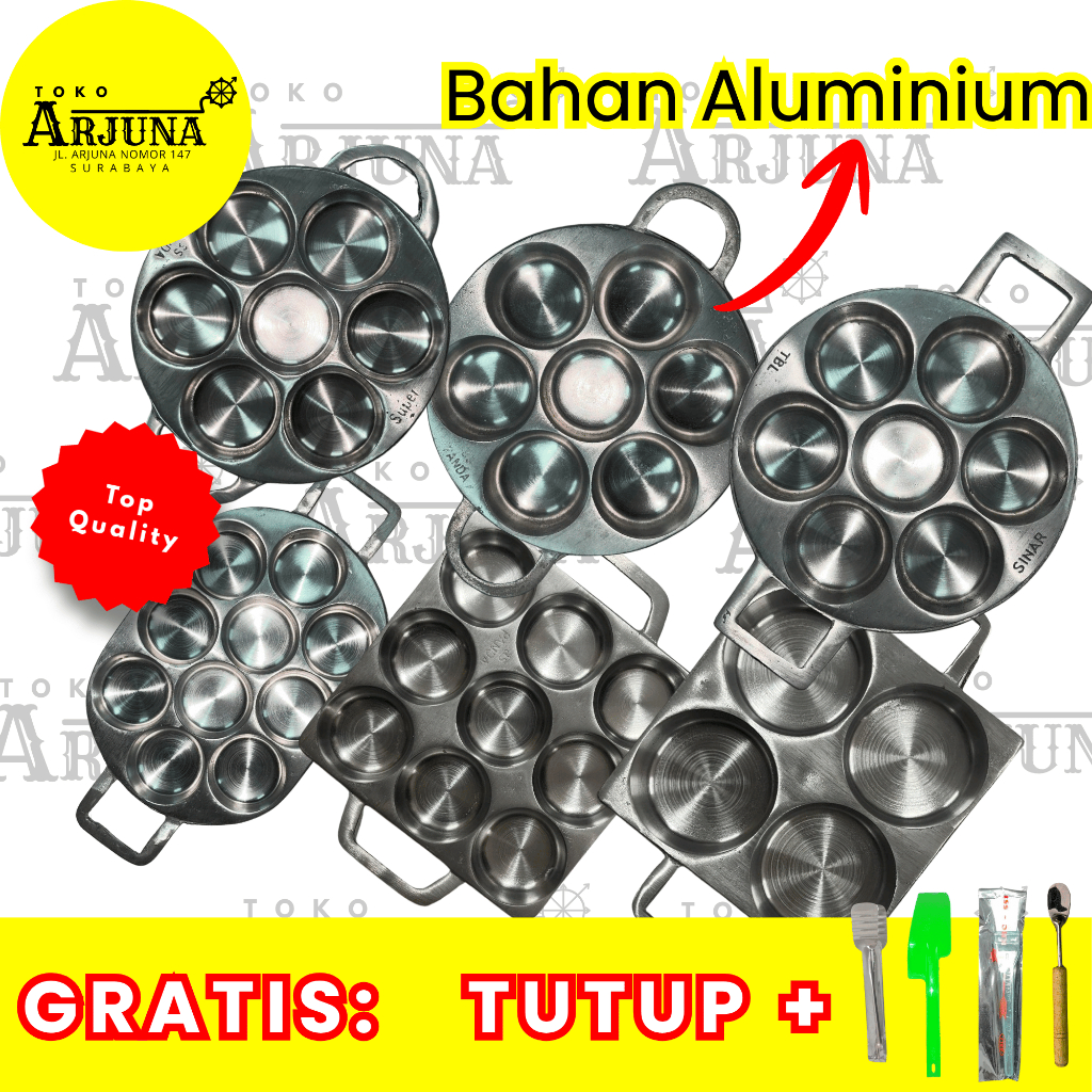 [BUNDLING] Cetakan Loyang Bikang Aluminium Anti Karat, Mudah Dibersihkan