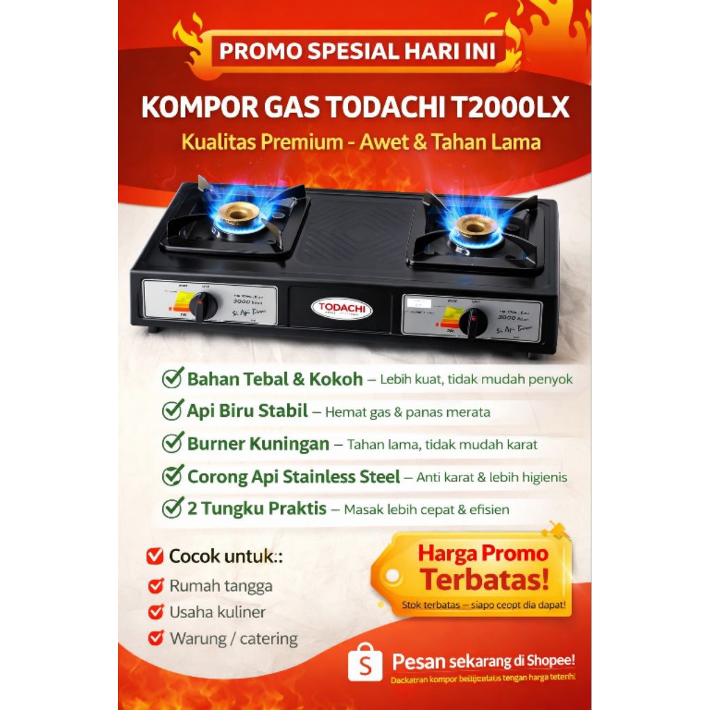 kompor Todachi T2000DLX