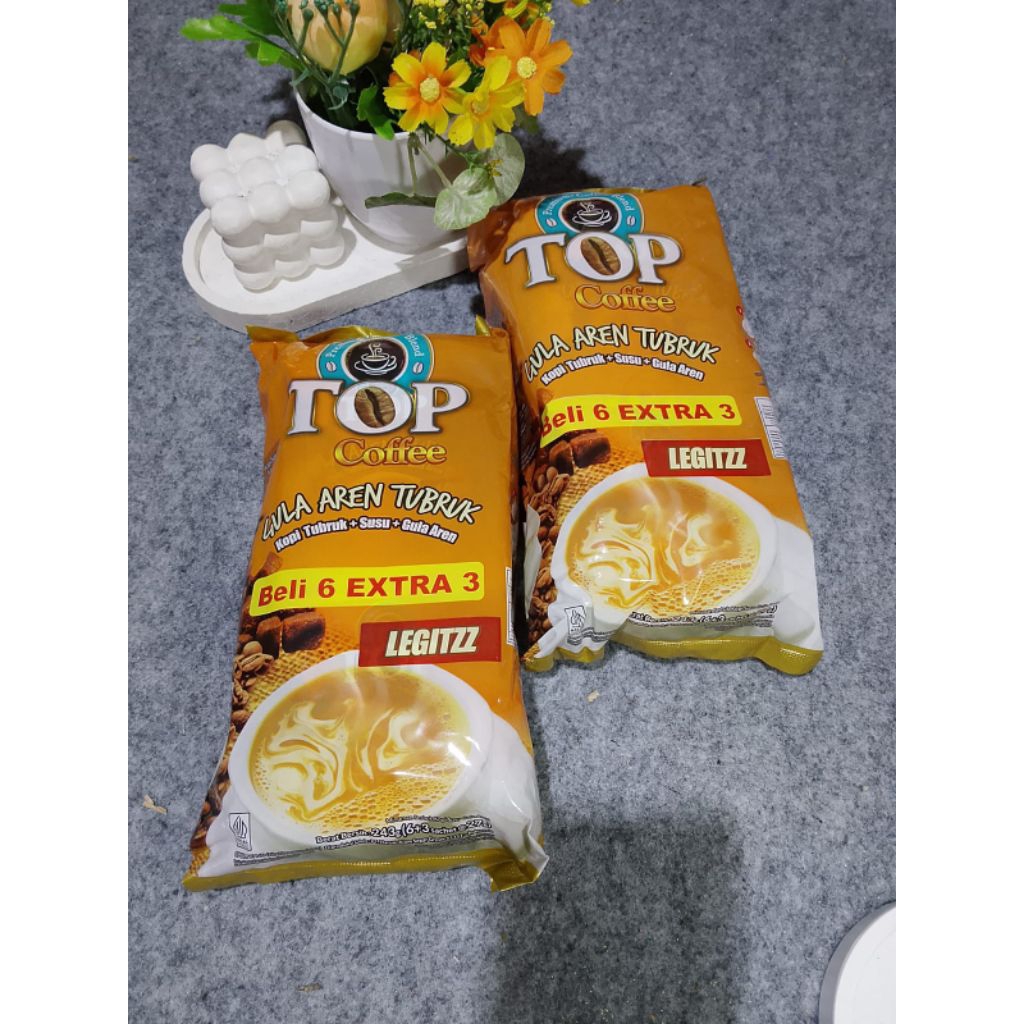 Kopi Susu Gula Aren Tubruk 3in1 6+3 Sachet - Perpaduan Kopi, Susu, dan Gula Aren