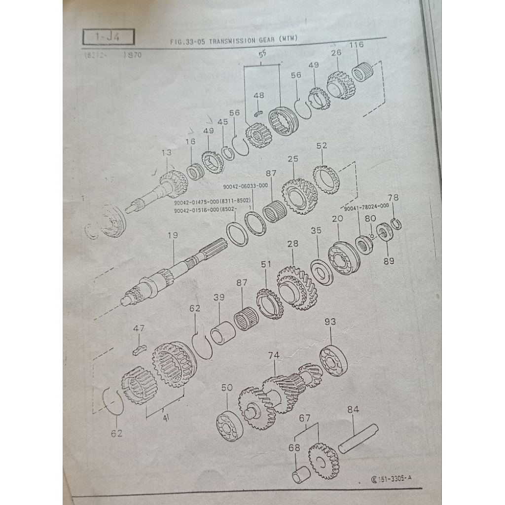 ring synchronizer cromes daihatsu hijetS75 mit jetstar IKAR33367-87702