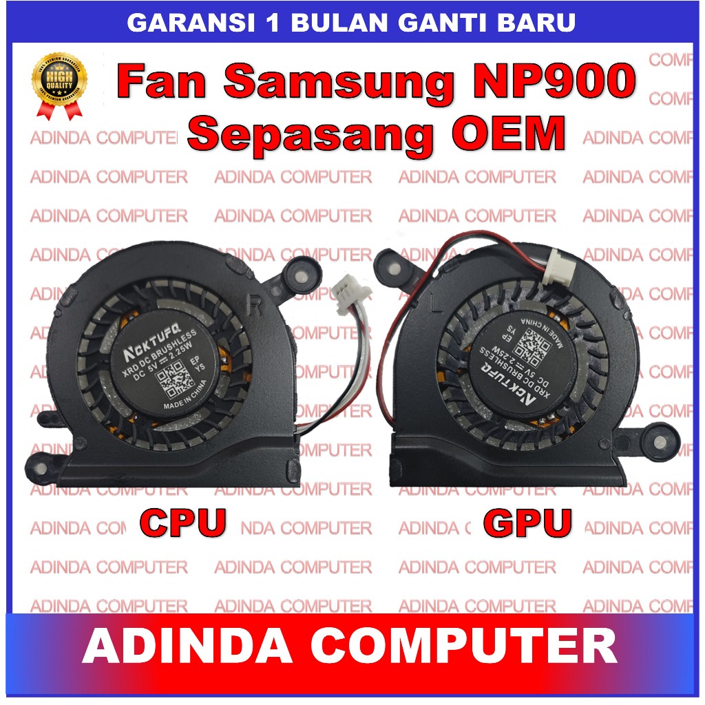 Fan Samsung NP900 NP900X3C NP900X3D NP900X3E NP900X3B NP900X3F Sepasang