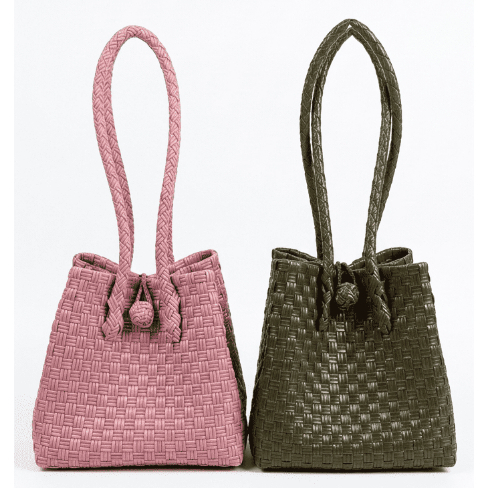 Tas anyam jali / tas hampers kotak S tali panjang