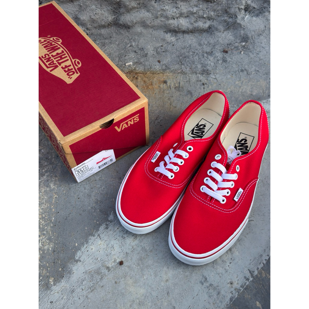 Vans authentic classic red chili resmi