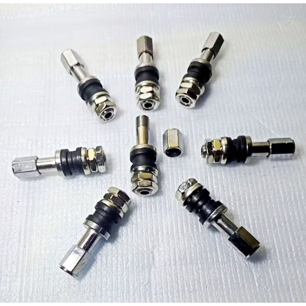 PENTIL BAN TUBELESS STAINLESS STEEL DRAT DALAM/COP PENTIL BAN TUBLES BESI CHROME PANJANG DRAT DALAM 