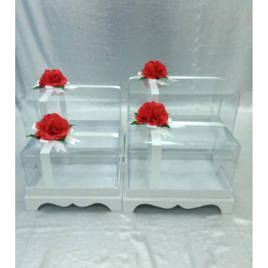 set kotak hantaran akrilik bening