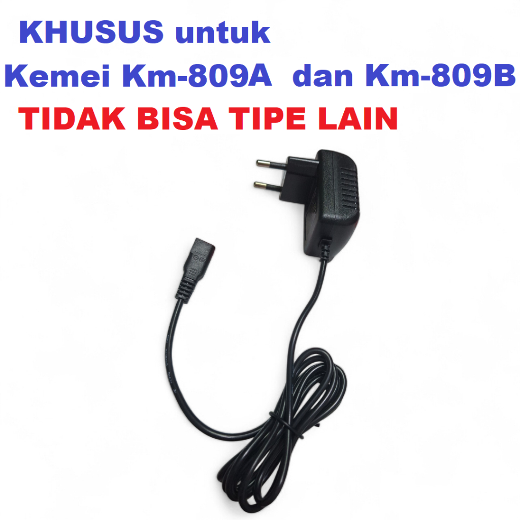 Charger Cas Charge Alat Cukur Clipper Kemei Km 809A Km 809B ces