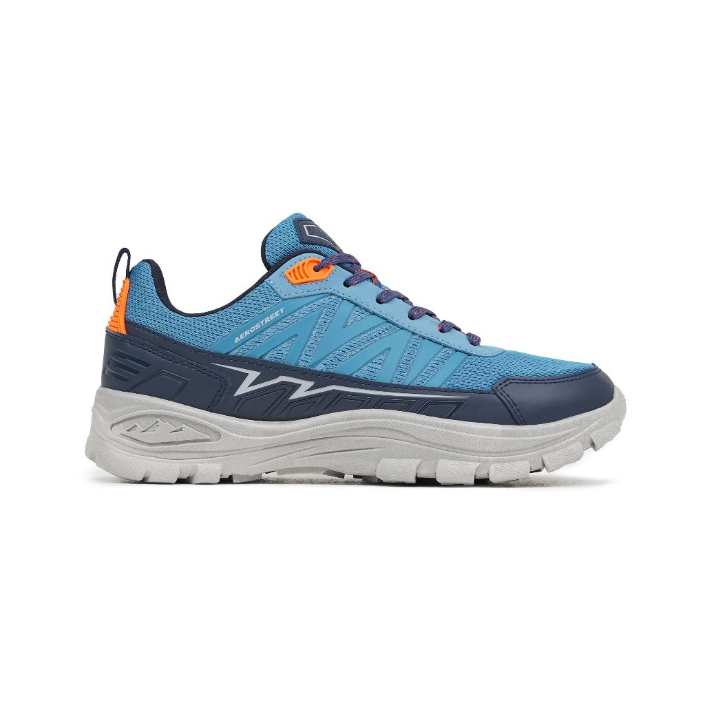 Aerostreet Trex Outdoor Shoes Unisex Abu/Biru Tua/Oranye sepatu Boots Pria Wanita Sporty Aktivitas t