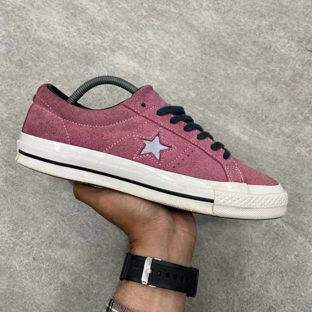[Size 41] Converse One Star OX Suede Low Low Top Rose Red 2020 (165955C) Second Original Kondisi Mul