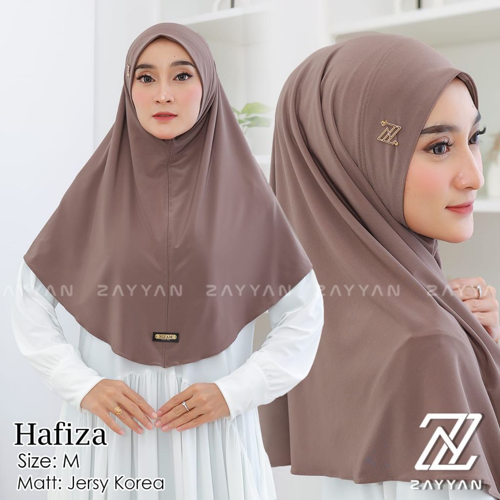 Hijab Bergo Malay Hafizah M by Zayyan/Khimar jersy logo plat