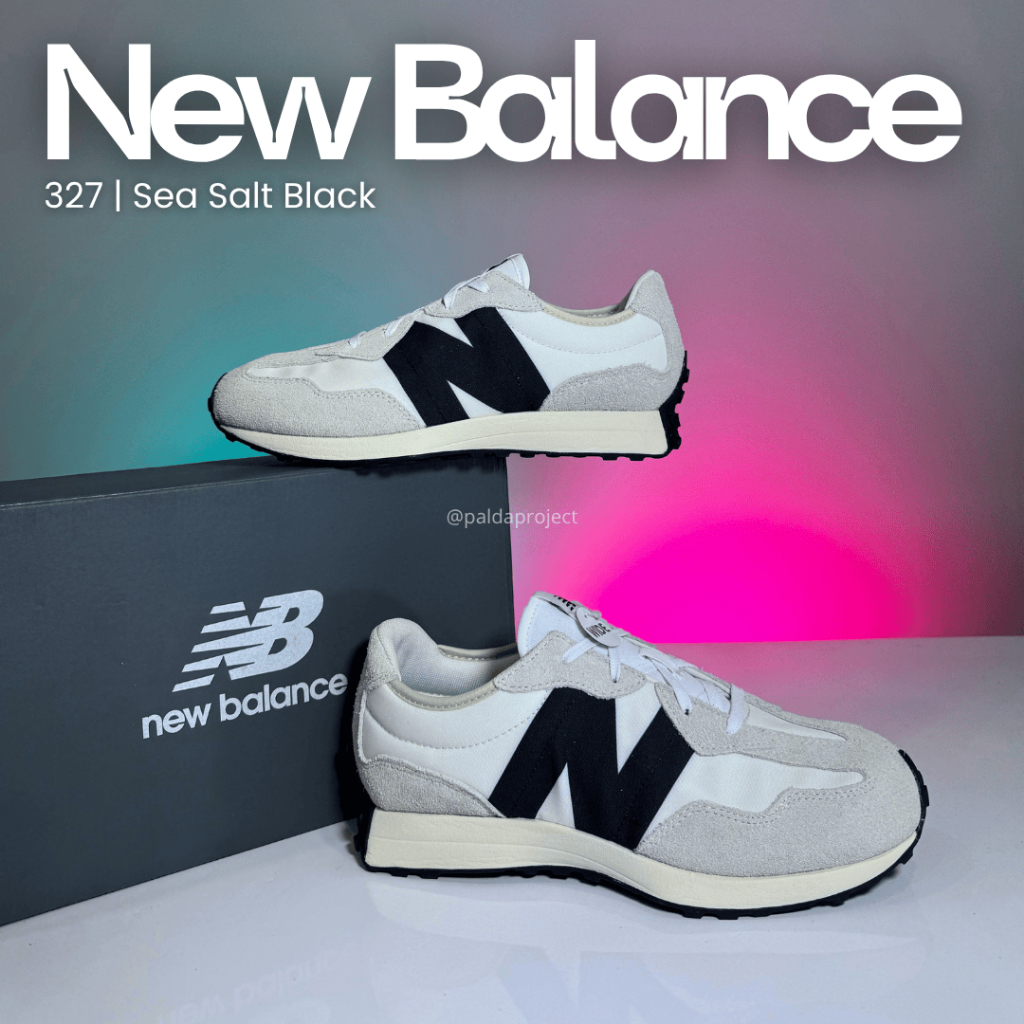 Sneakers Shoes New Balance 327 Sea Salt Black (GS327FE) - 100% Original