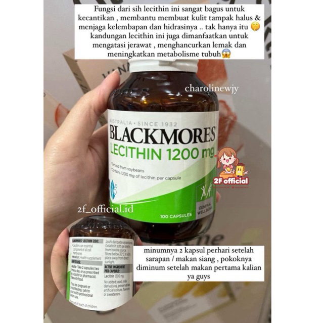 BLACKMORES LECITHIN 1200MG 100S ORI MALAYSIA