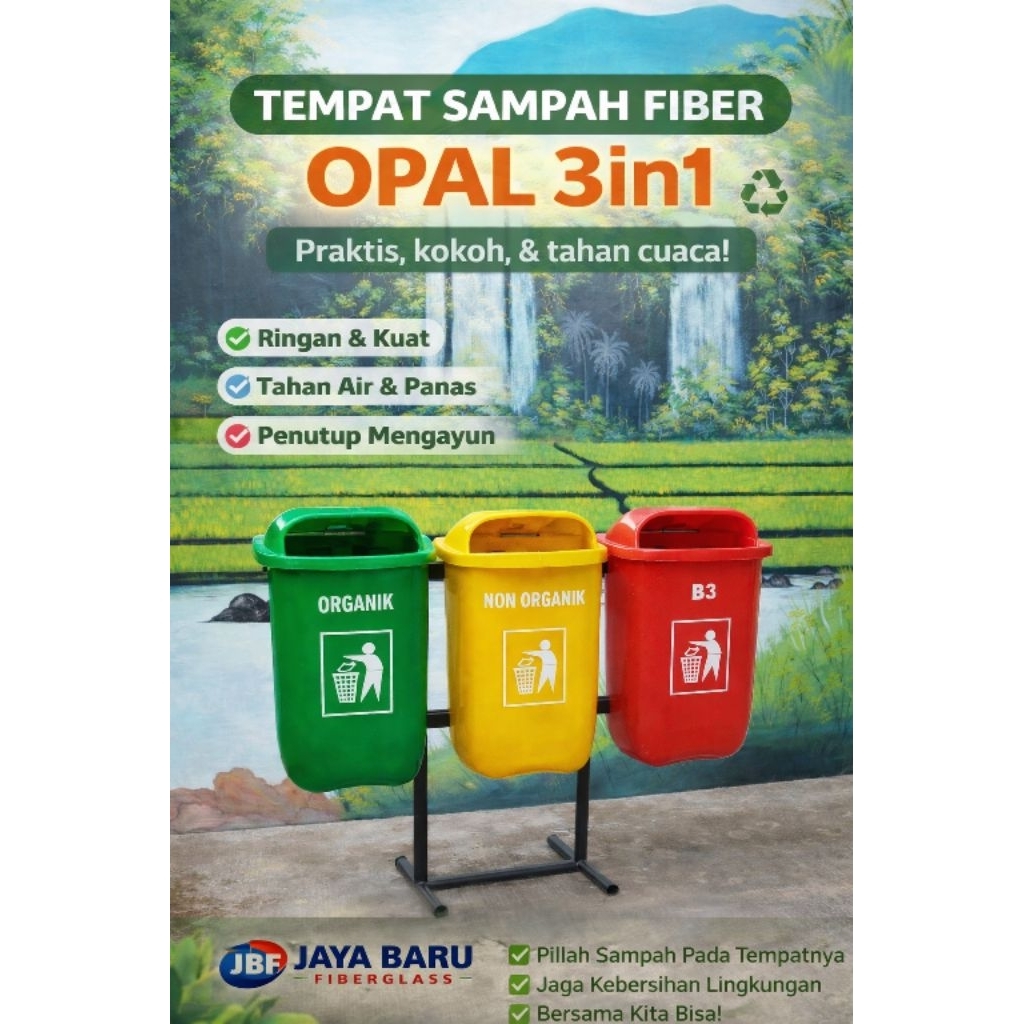 tempat sampah.3in1-3in1fiberglass-tempatsampah-