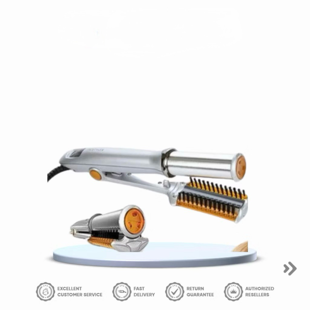 Instyler Original Catok rambut Instyler 2 in 1 catokan pelurus pengeriting (Black Pink) hair curler 