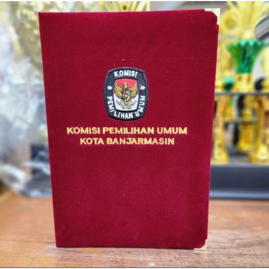 Map Bordir Custom siku kuningan uk. F4 & A4