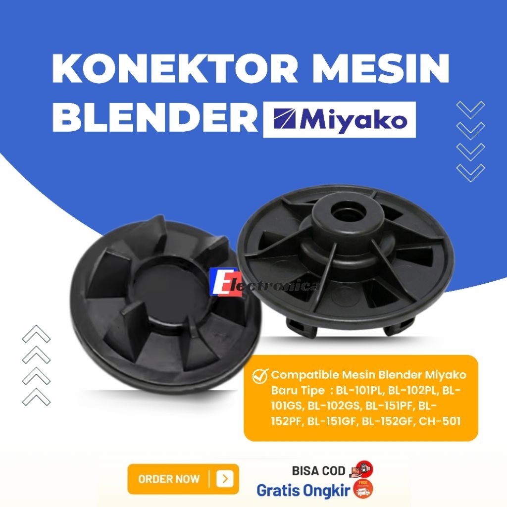 KONEKTOR MESIN BLENDER MIYAKO BARU / PIRINGAN MIYAKO BARU BL-101PL, BL-102PL, BL-101GS, BL-102GS / G