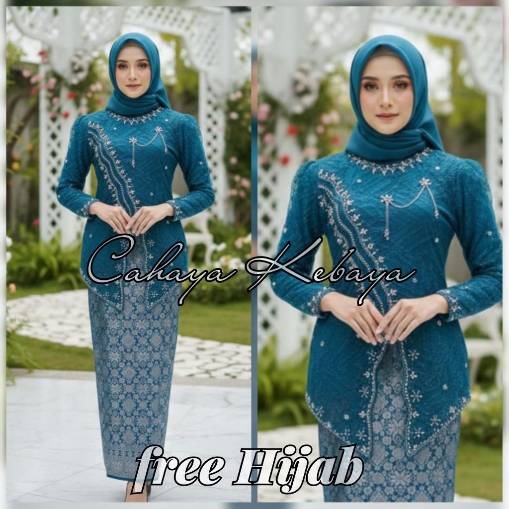 CK - Set Kebaya Modern Free Hijab / Kebaya Zahira Payet Modern / Kebaya Kondanggan Kekinian 2026 / K