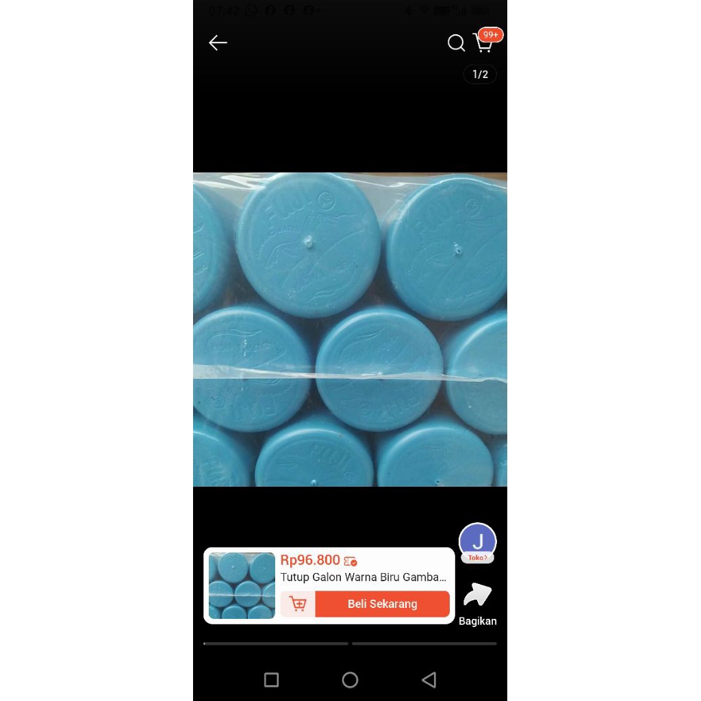 Tutup Galon Warna Biru Fuji Biru Muda