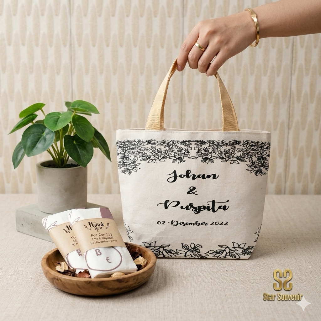 Souvenir Tote Bag Tas Souvenir Pernikahan Tote Bag Mini Vera Souvenir Wedding Tas Wedding Tas Bingki