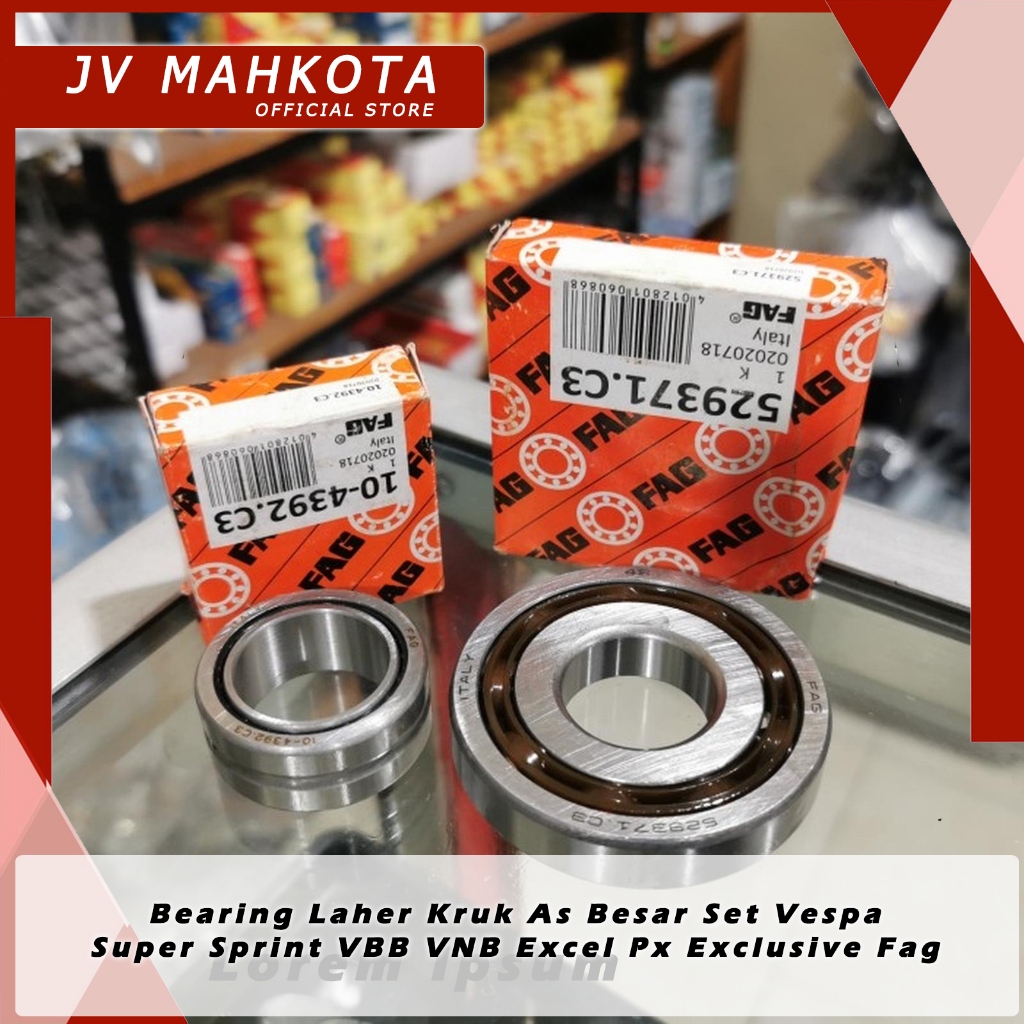Bearing Laher Kruk As Besar Set Vespa Super Sprint VBB VNB Excel Px Exclusive Fag