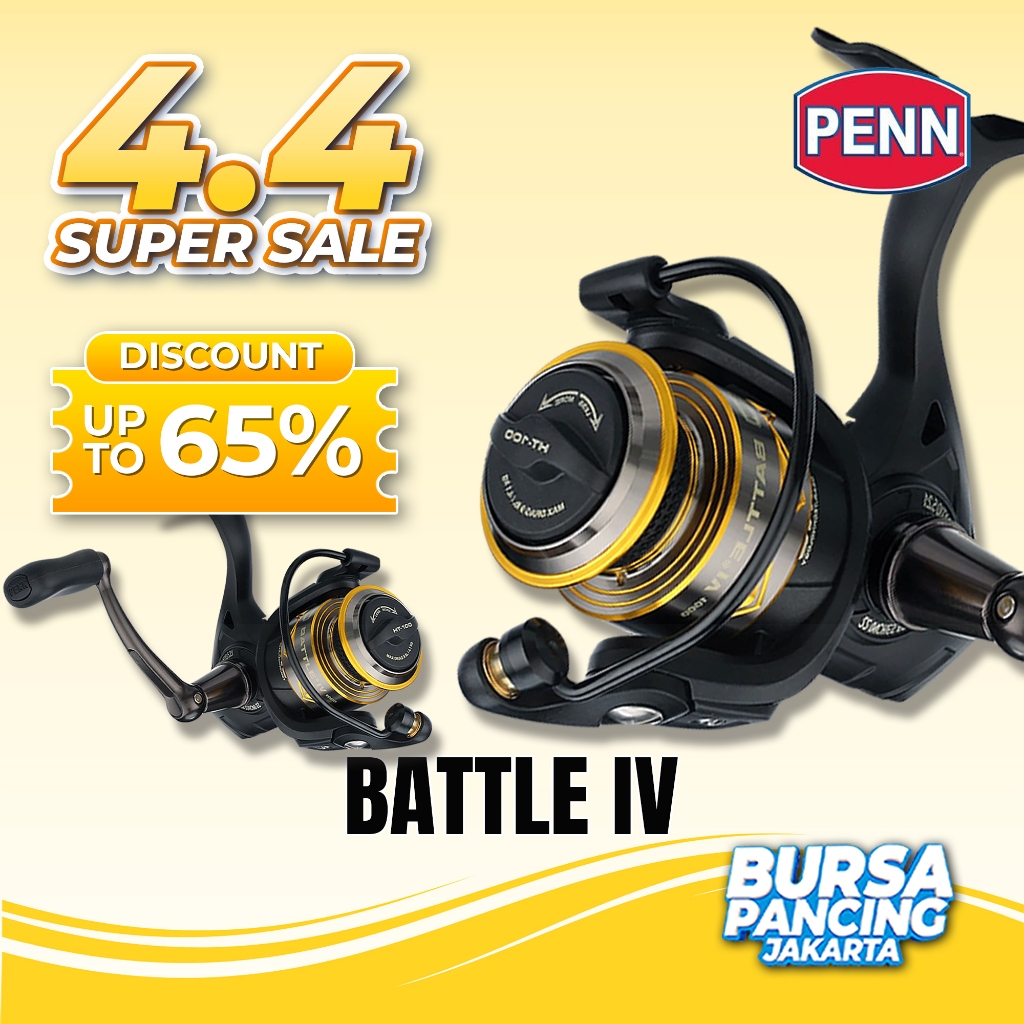 PENN Reel Pancing Spinning BATTLE IV 1000 - 10000 Hydro Armor Full Metal Body Sideplate Saltwater