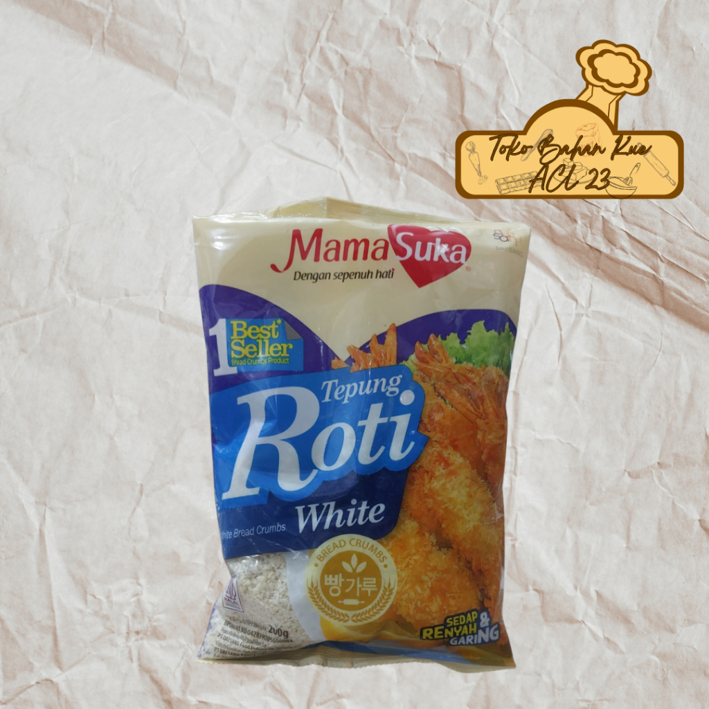 Mamasuka Panir Putih/White Panko Breadcrumb Kasar/Tepung Panir Putih Mamasuka 200gr