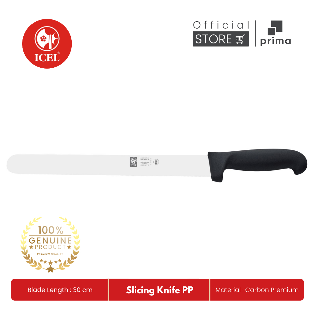 Pisau Iris Professional Slicing Knife Black 30 cm PP ICEL
