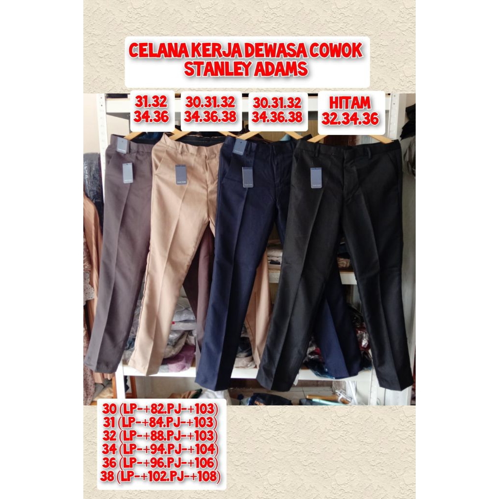 celana kerja Stanley Adams