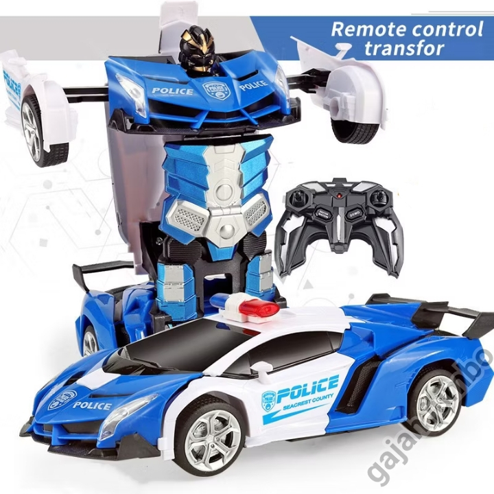 Mainan RC Transform Baterai  Mobil Remote Control Robot Transform Berubah Jadi Robot Mobil