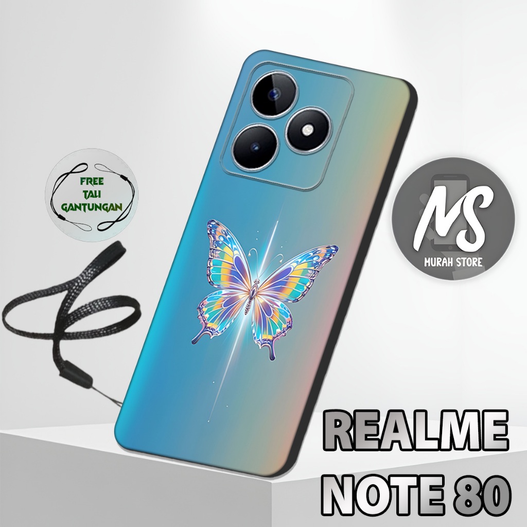 MS50 / Softcase Karet  REALME NOTE 80 + TALI GANTUNGAN HP / Motif Quotes / Case Hp REALME NOTE 80 / 