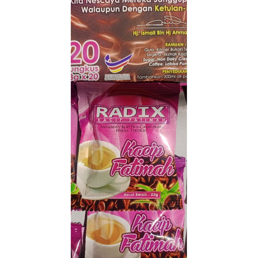 Kopi Radix Kacip Kopi Radix Pink Kopix Radix Fatimah 20 sachet