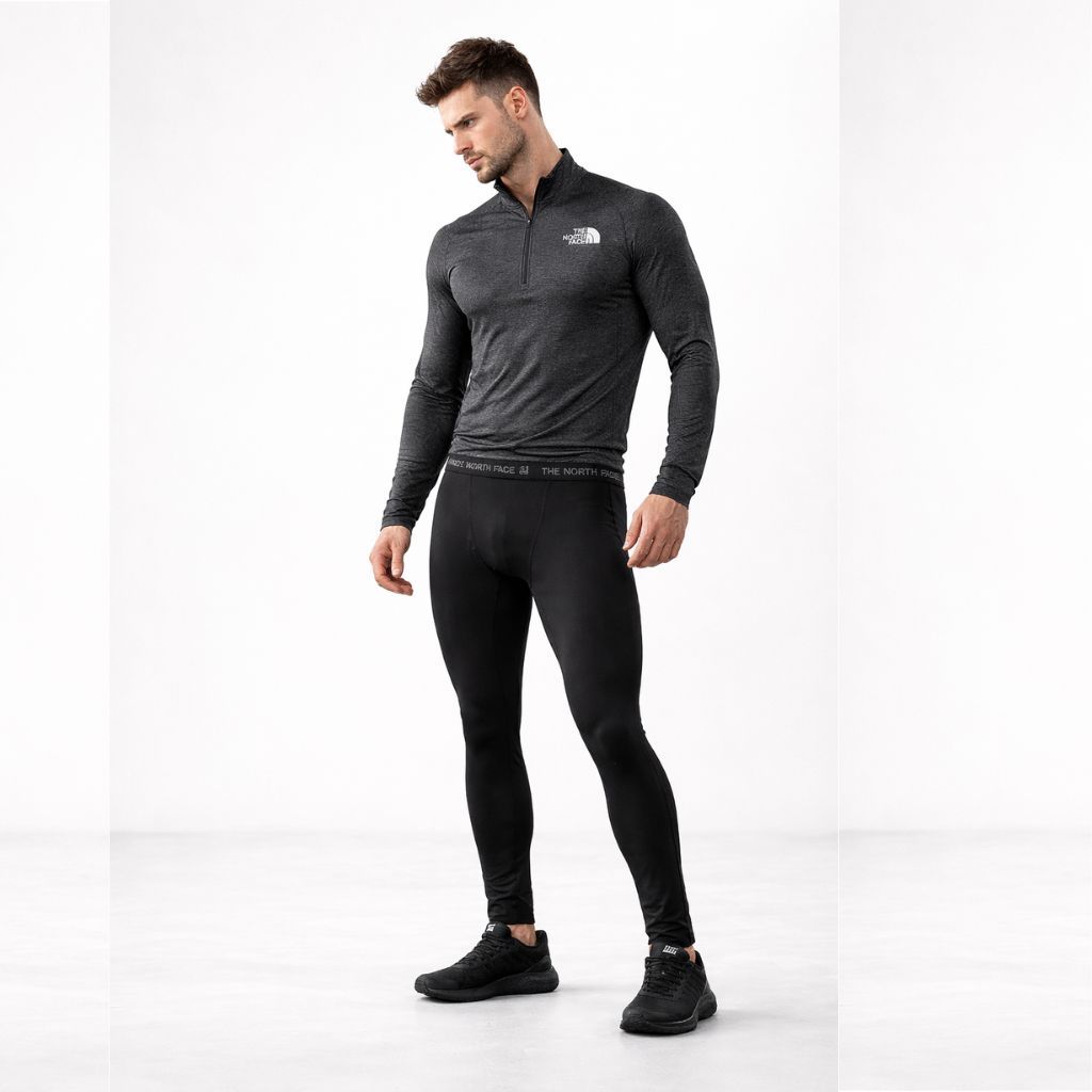 The North Face Warm Mens Black Tights Original Celana Olahraga elastis Pria