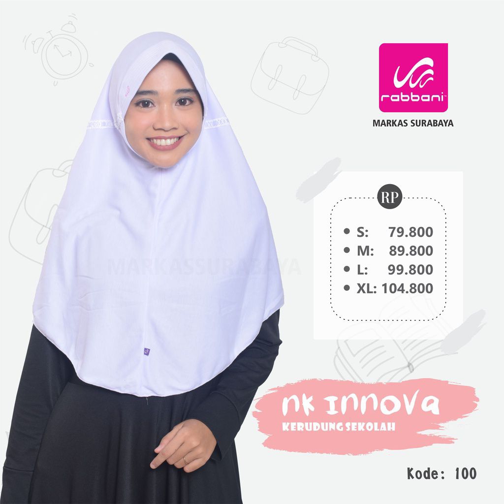 KERUDUNG RABBANI ORIGINAL MODEL INNOVA PITA SERUT SAMPING
